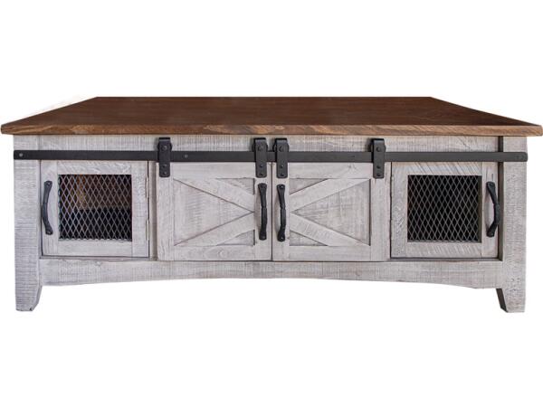 Pueblo Gray Cocktail Table 8 Doors Cocktail & Coffee Tables International Furniture Direct
