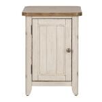 Farmhouse Reimagined Door Chair Side Table w/ Charging Station - Image 2