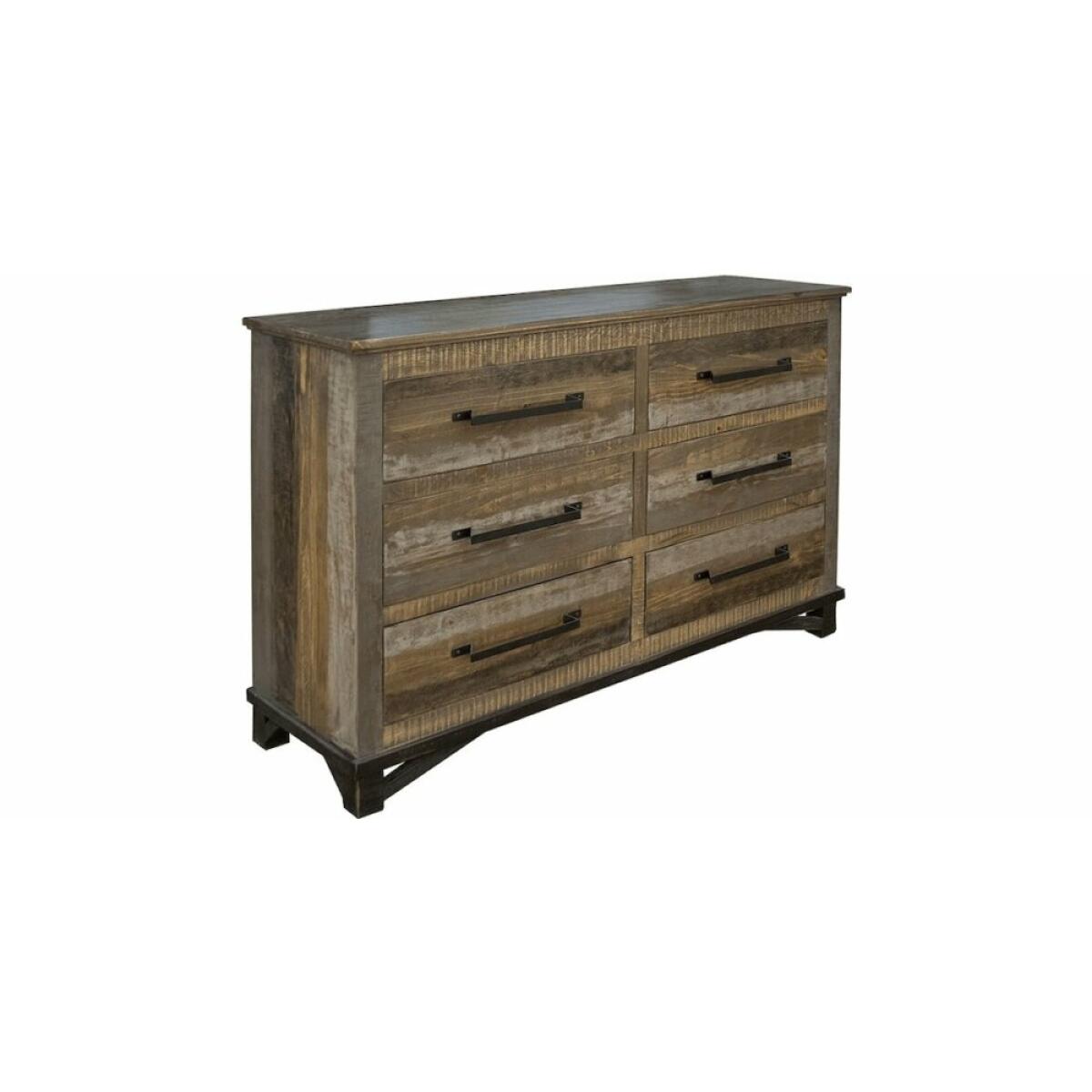 Loft Brown 6 Drawer Dresser Dressers International Furniture Direct 3