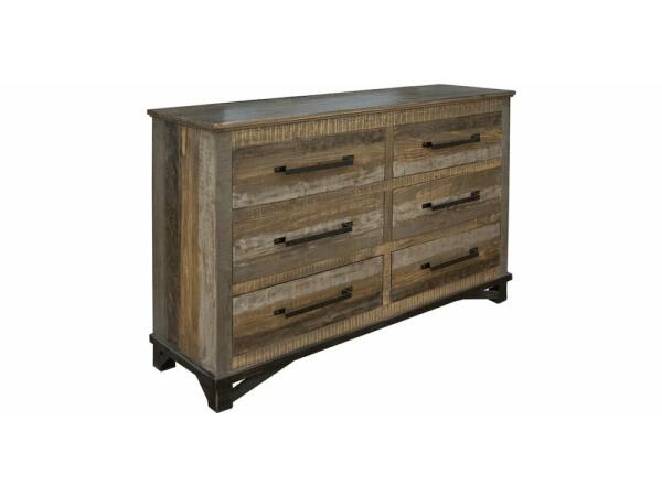 Loft Brown 6 Drawer Dresser Dressers International Furniture Direct