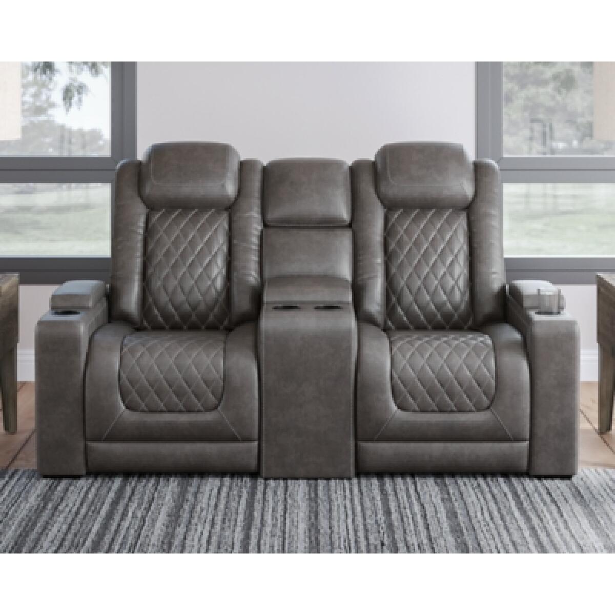HyllMont Power Reclining Loveseat with Console Loveseats Ashley Furniture 19