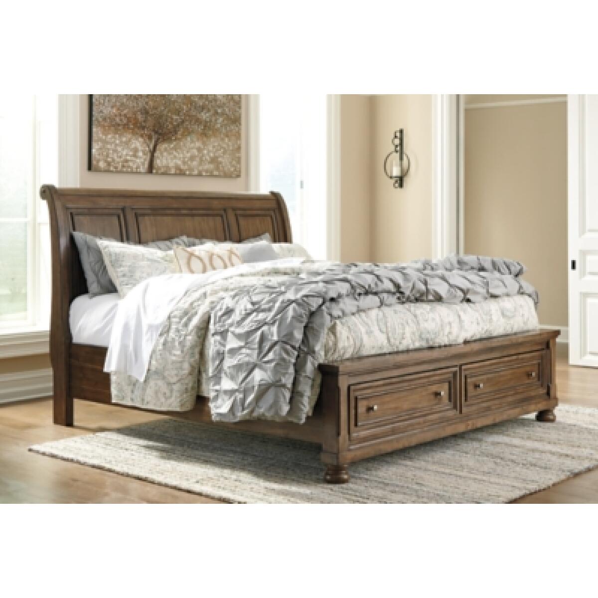 Flynnter King Sleigh Bed with 2 Storage Drawers Beds Ashley Furniture 13