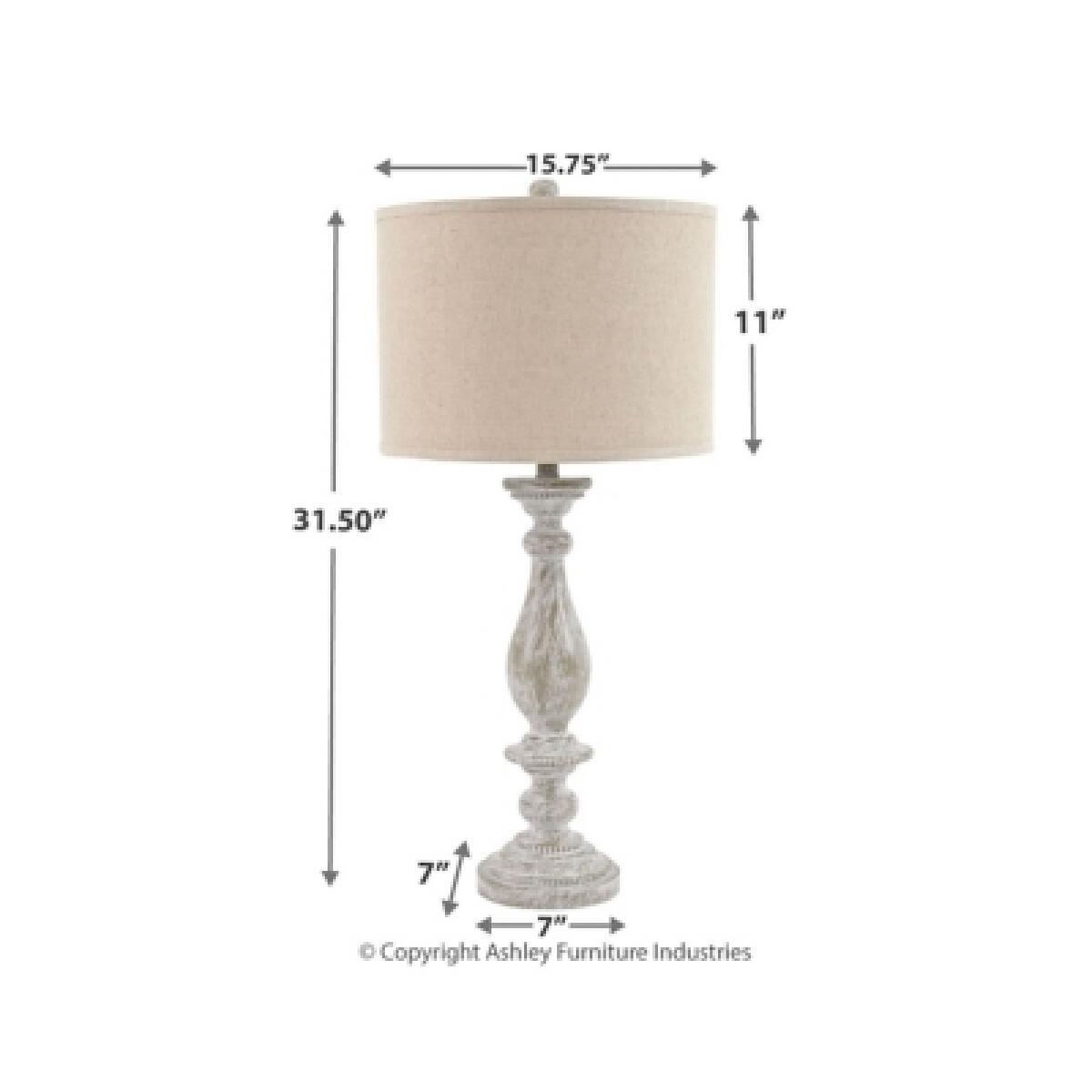 Bernadate Table Lamp (Set of 2) Lighting Ashley Furniture 12