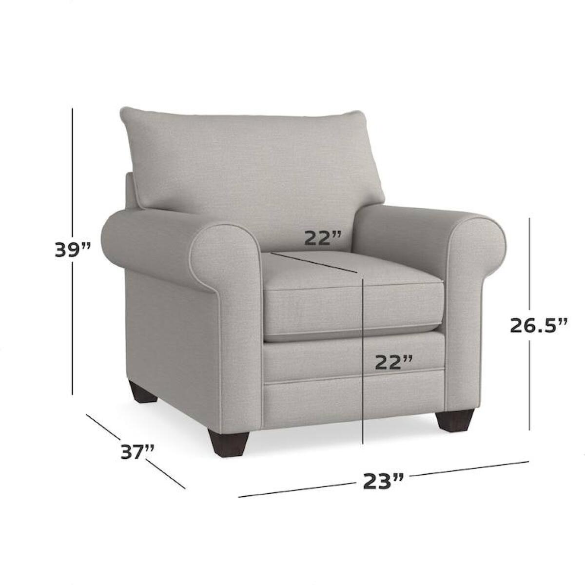 Alexander Roll Arm Chair Chairs Bassett Furniture 6