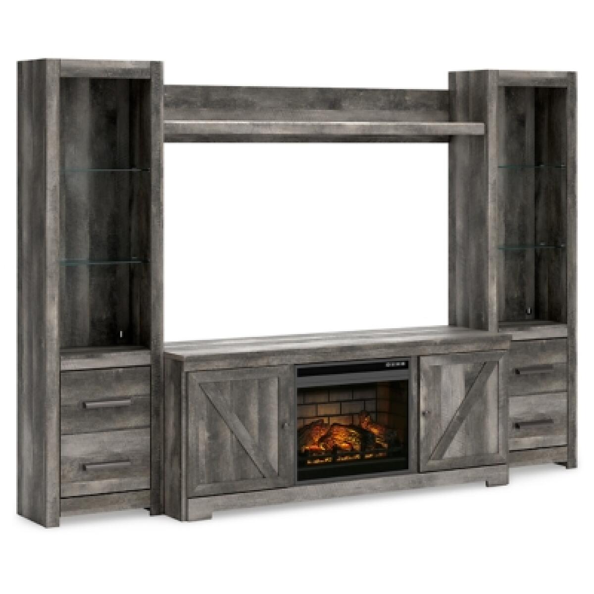 Wynnlow 4-Piece Entertainment Center with Electric Fireplace Fireplaces Ashley Furniture 5