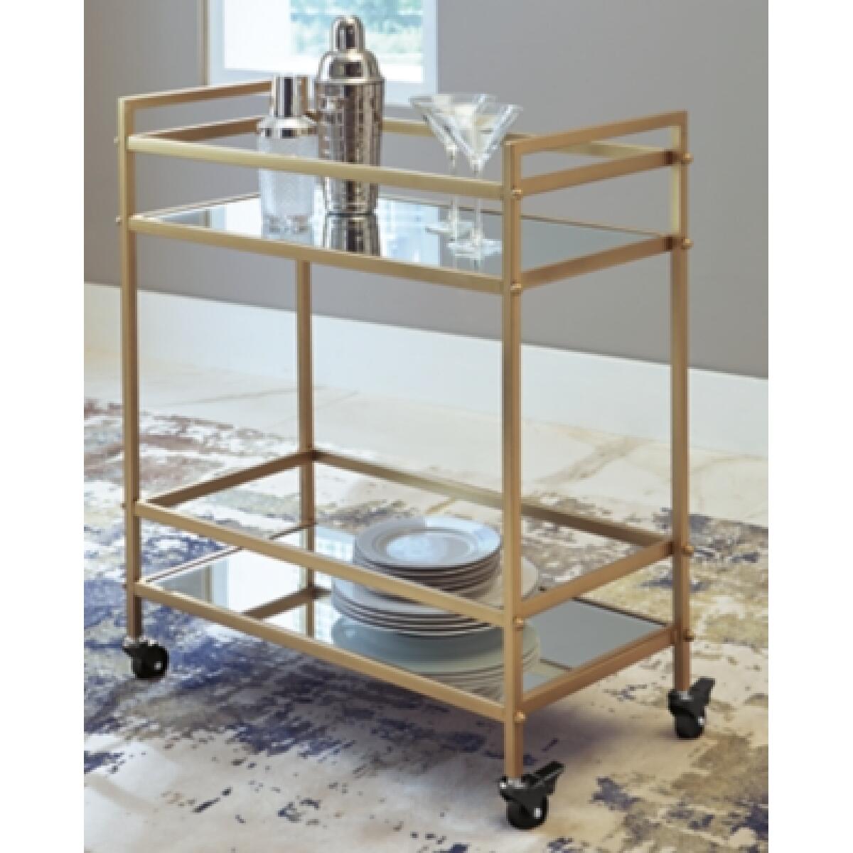 Kailman Bar Cart Bar Furniture Ashley Furniture 8