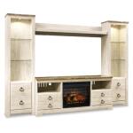 Willowton 4-Piece Entertainment Center with Electric Fireplace Fireplaces Ashley Furniture 12