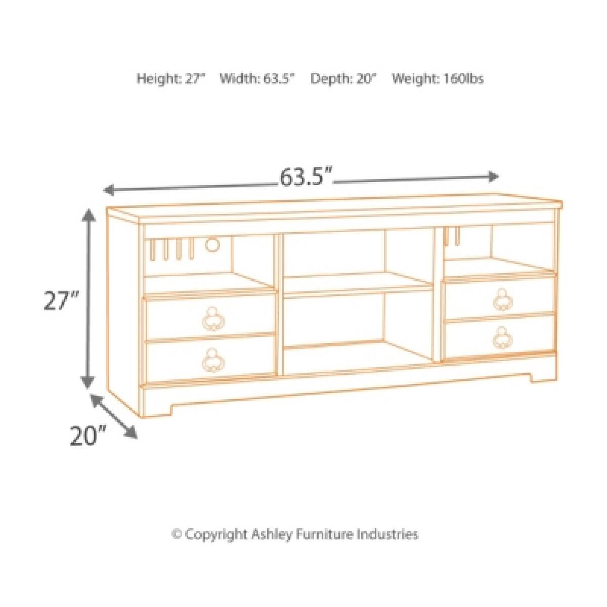 Willowton 64″ TV Stand Entertainment Stands Ashley Furniture 10