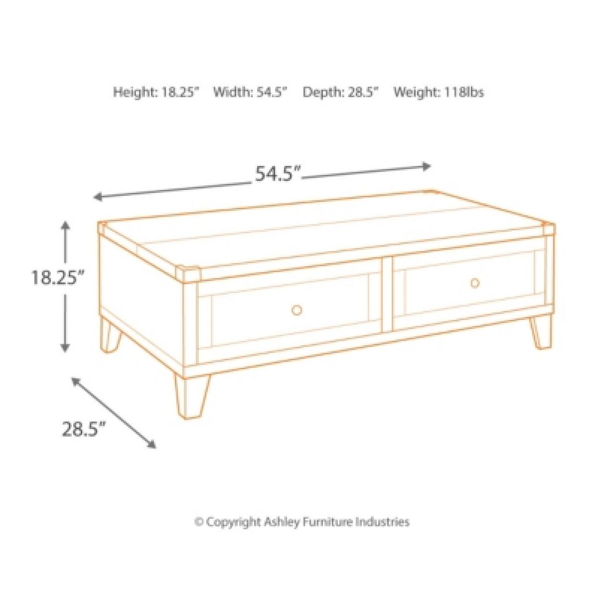 Todoe Coffee Table with Lift Top Cocktail & Coffee Tables Ashley Furniture 24