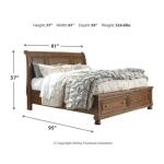 Flynnter California King Sleigh Bed with 2 Storage Drawers Beds Ashley Furniture 23