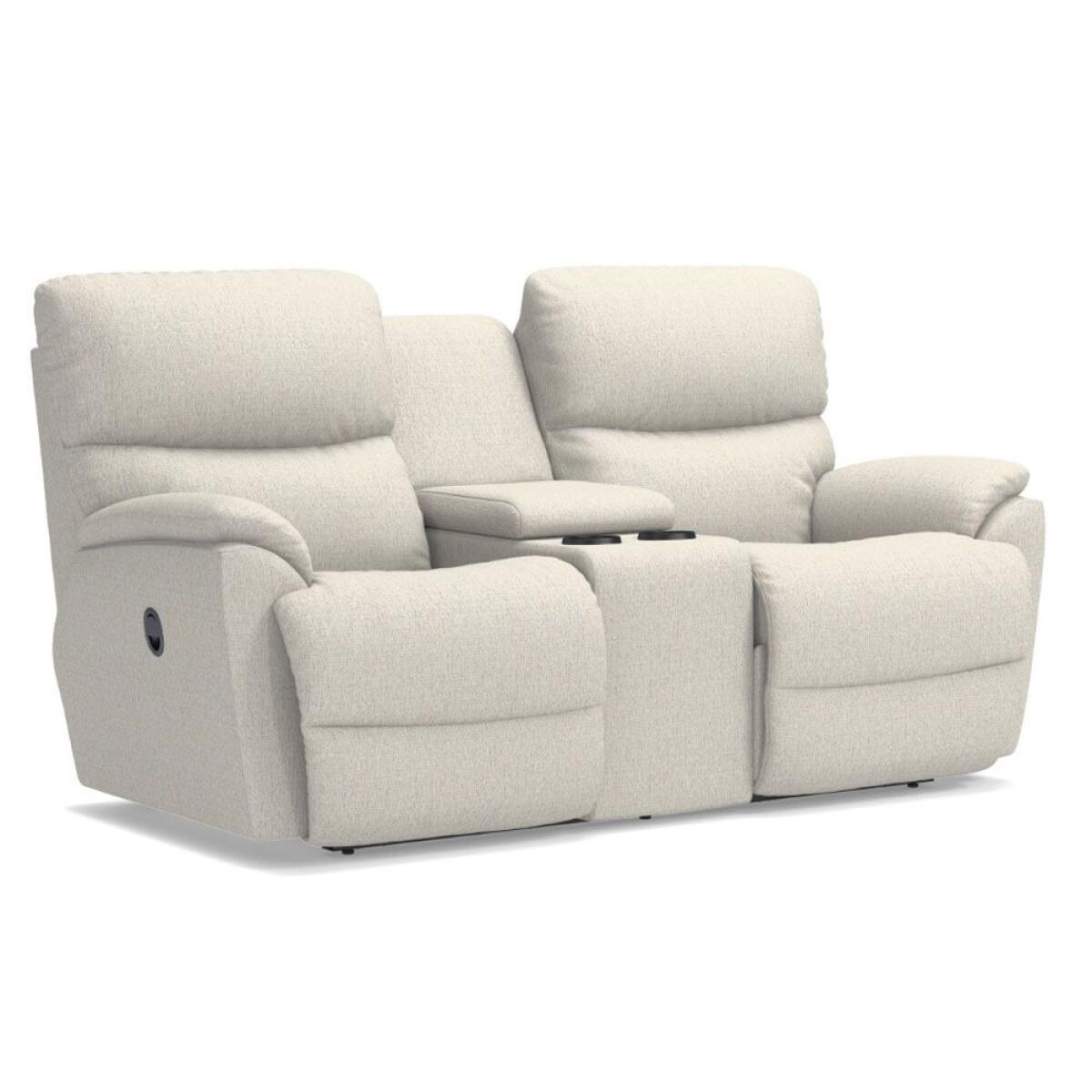 Trouper Reclining Loveseat w/ Console Loveseats Customizable 4