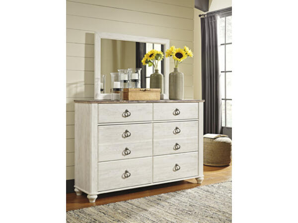 Willowton Dresser and Mirror Dressers Ashley Furniture