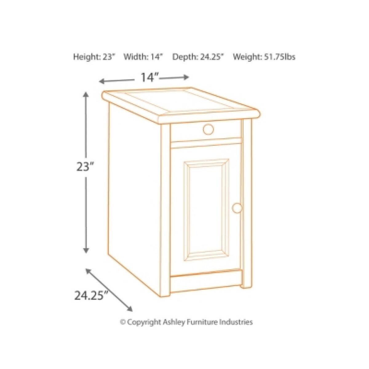 Bolanburg Chairside End Table with USB Ports & Outlets Chairside Tables Ashley Furniture 19