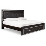 Kaydell King Upholstered Panel Bed with Storage - Image 2