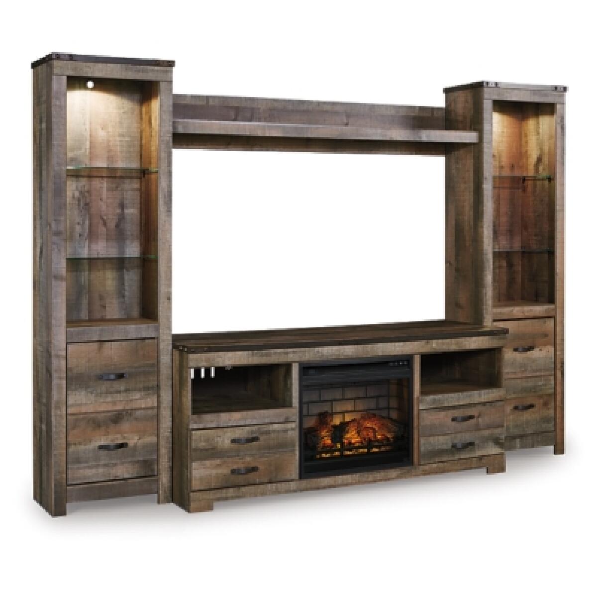 Trinell 4-Piece Entertainment Center with Electric Fireplace Fireplaces Ashley Furniture 6