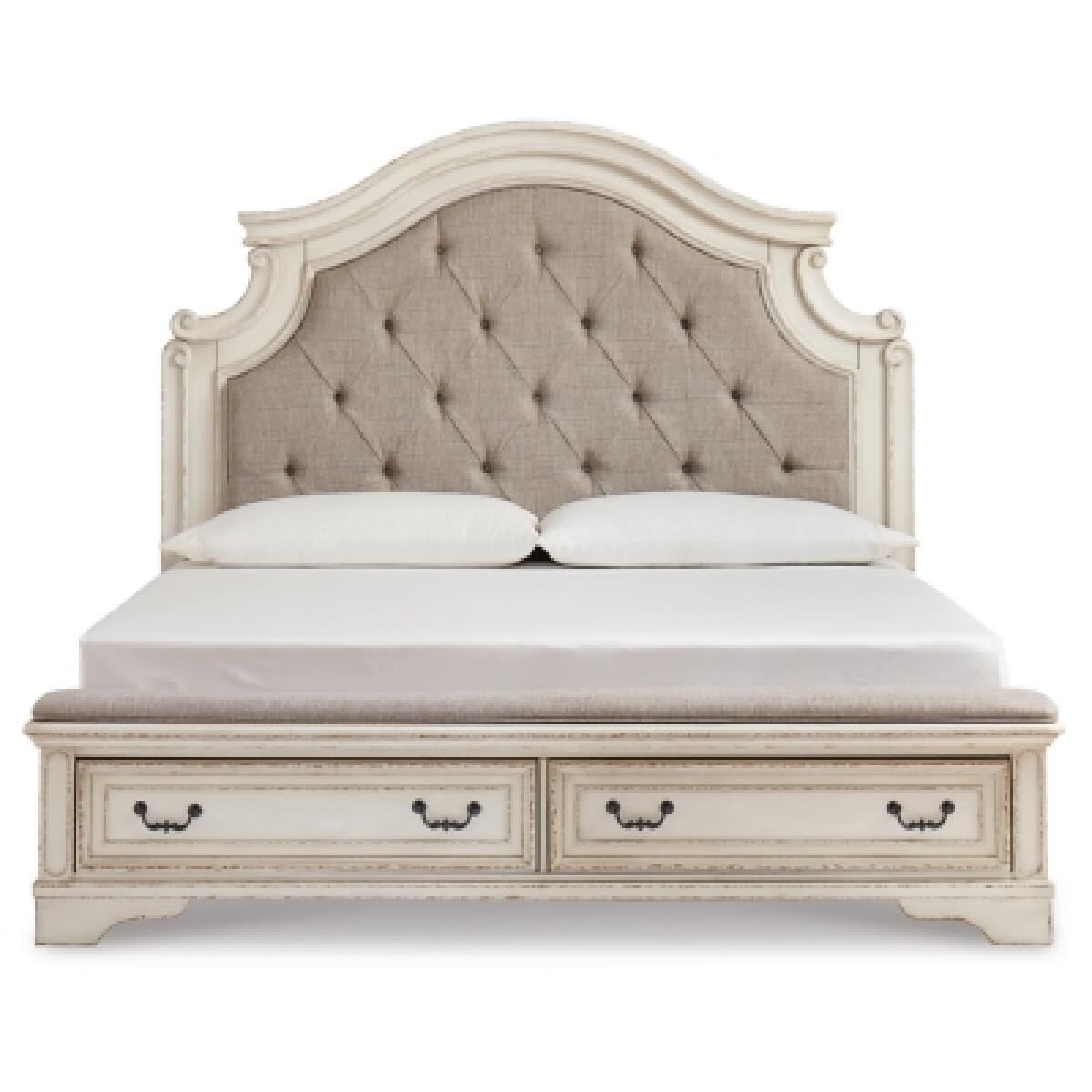 Realyn California King Upholstered Storage Bed Beds Ashley Furniture 15