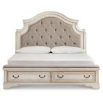 Realyn California King Upholstered Storage Bed Beds Ashley Furniture 25