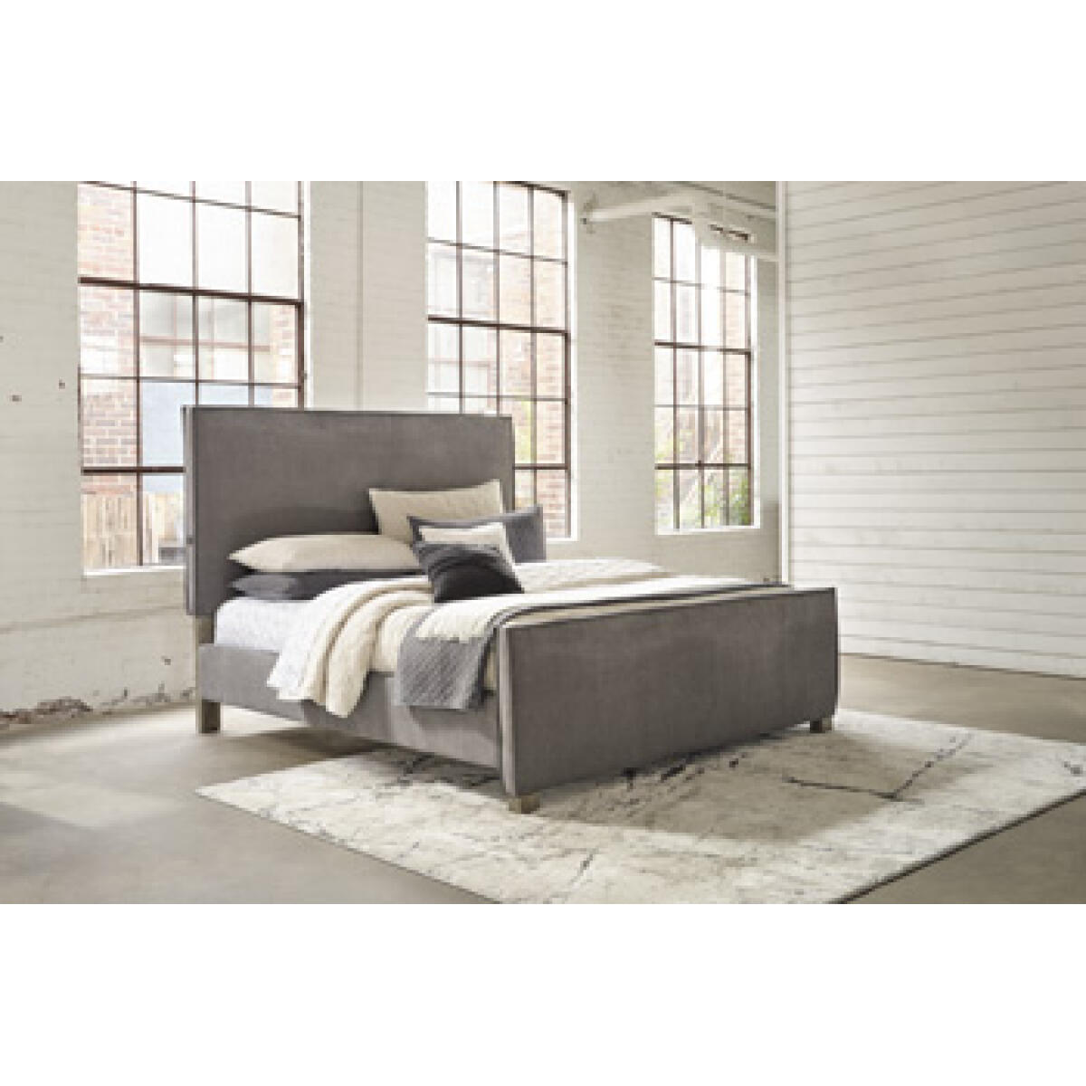 Krystanza Queen Upholstered Panel Bed Beds Ashley Furniture 10