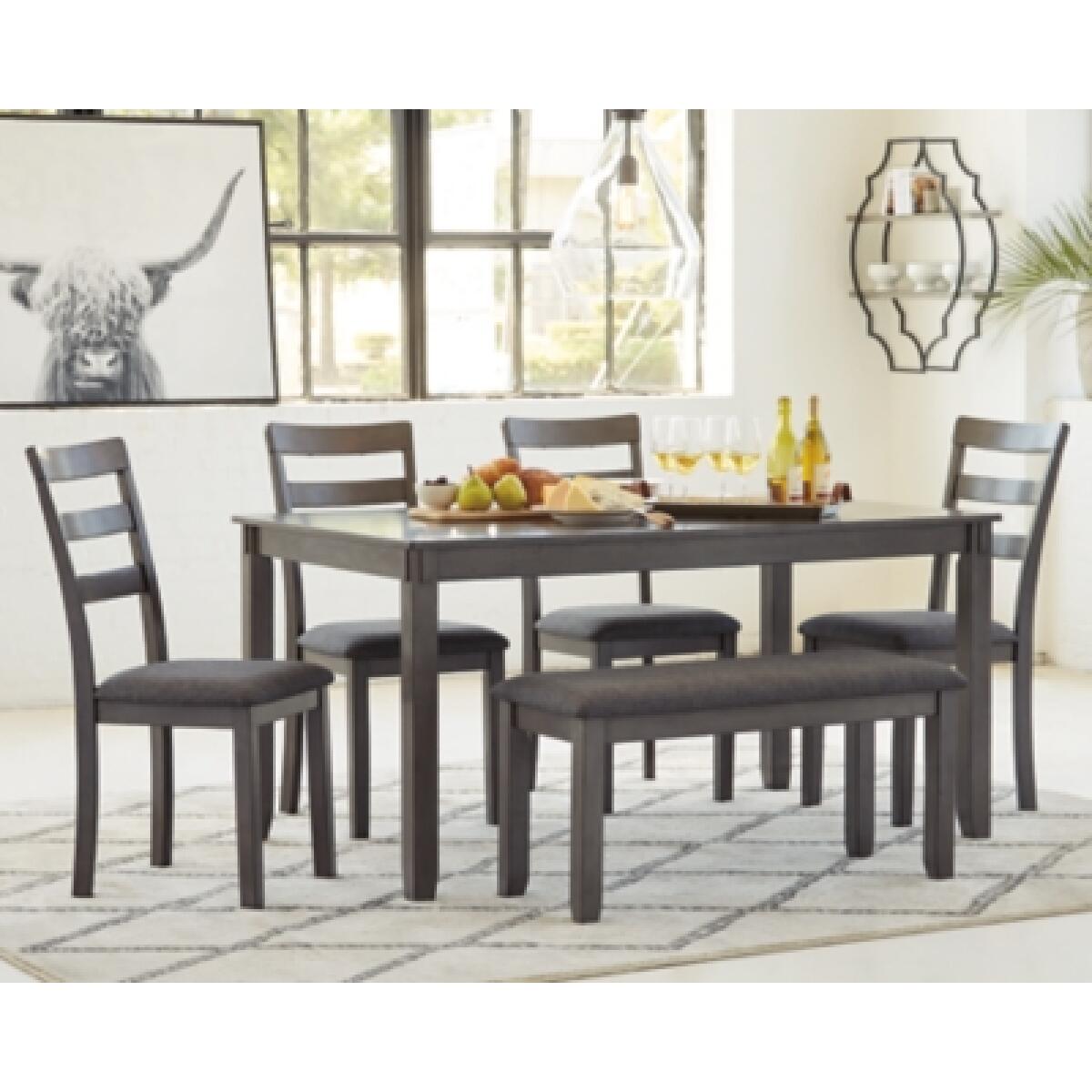 Bridson Dining Table and Chairs with Bench (Set of 6) Dining Tables Ashley Furniture 10
