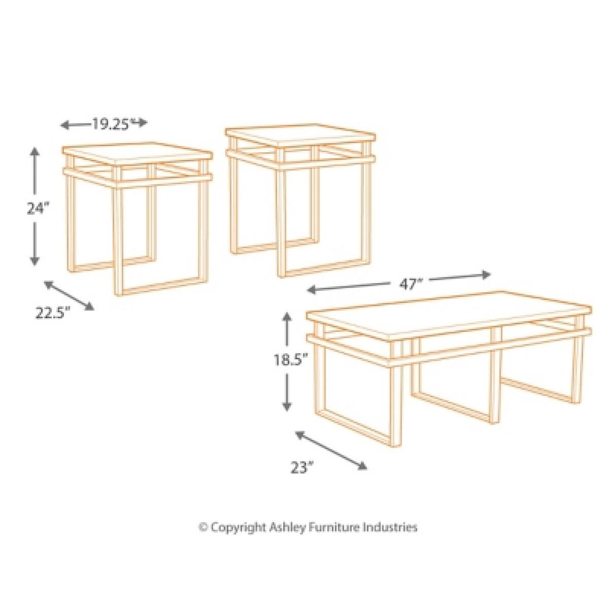 Laney Table (Set of 3) Table Packages Ashley Furniture 9