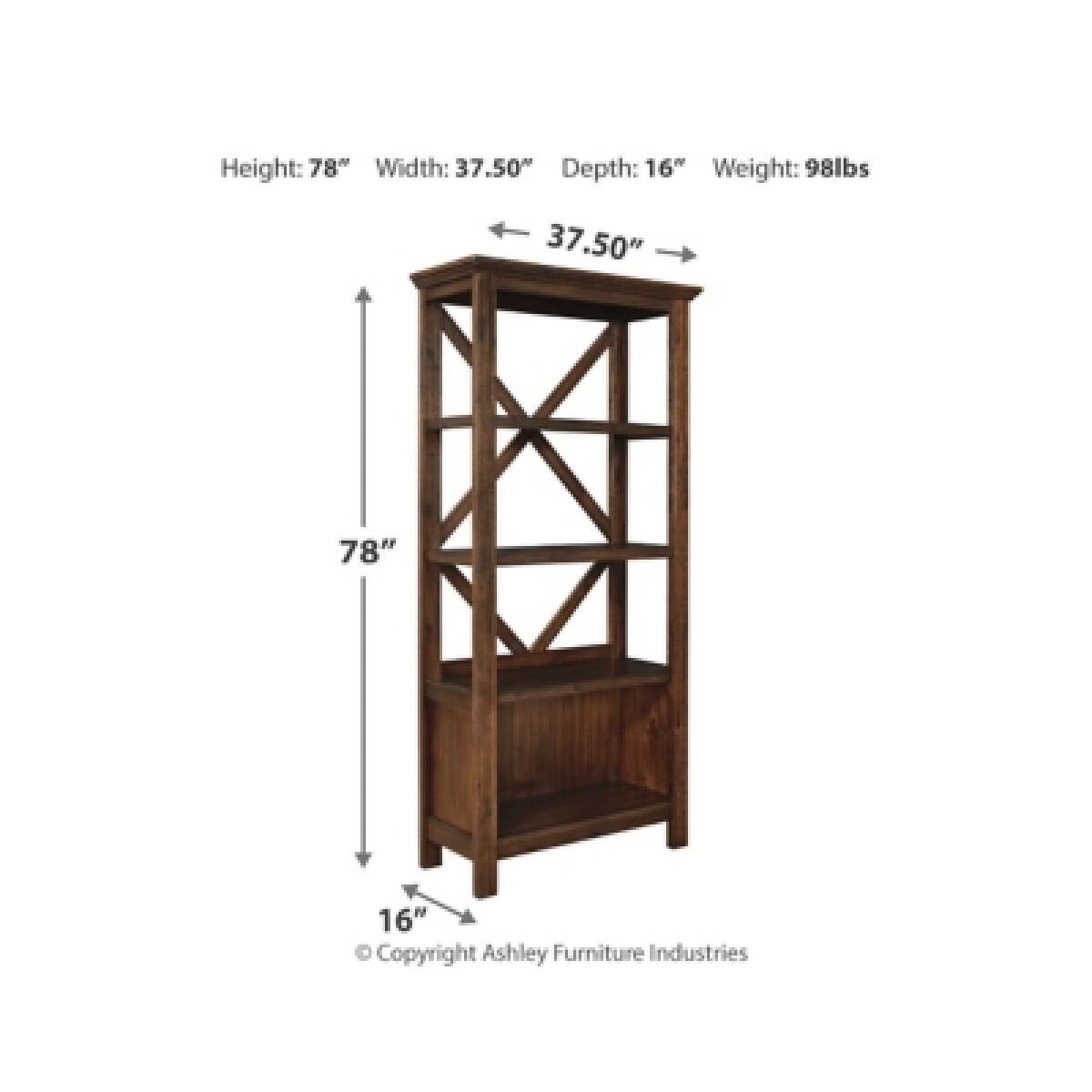 Baldridge 75″ Bookcase Bookcases Ashley Furniture 11