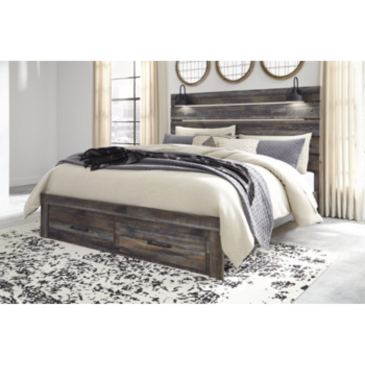 Drystan King Panel Bed with 2 Storage Drawers Beds Ashley Furniture 7