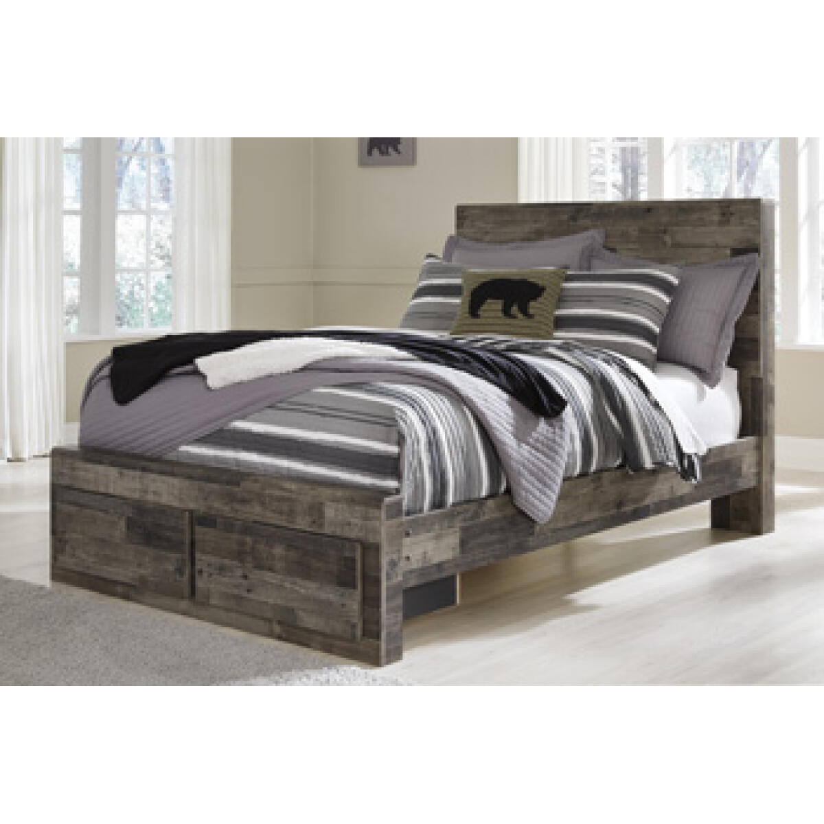 Derekson Full Panel Bed with 2 Storage Drawers Beds Ashley Furniture 9