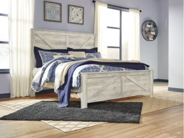 Bellaby King Crossbuck Panel Bed Beds Ashley Furniture