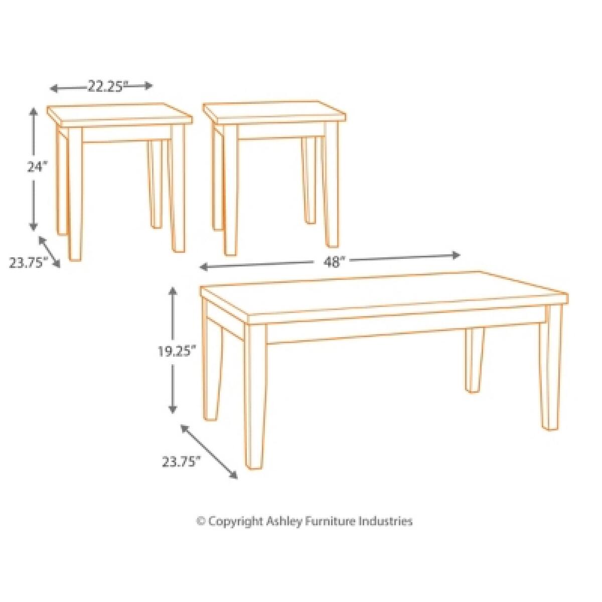 Maysville Table (Set of 3) Table Packages Ashley Furniture 11