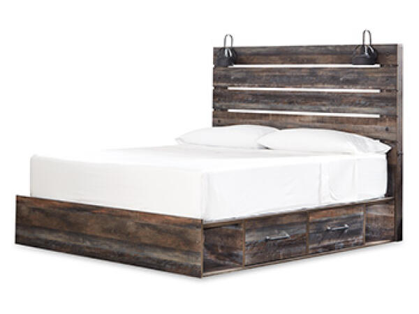 Drystan King Panel Bed with 4 Storage Drawers Beds Ashley Furniture