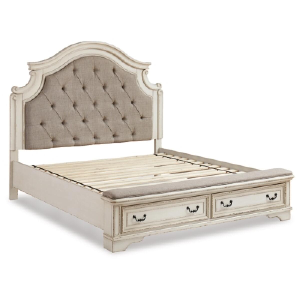 Realyn California King Upholstered Storage Bed Beds Ashley Furniture 14