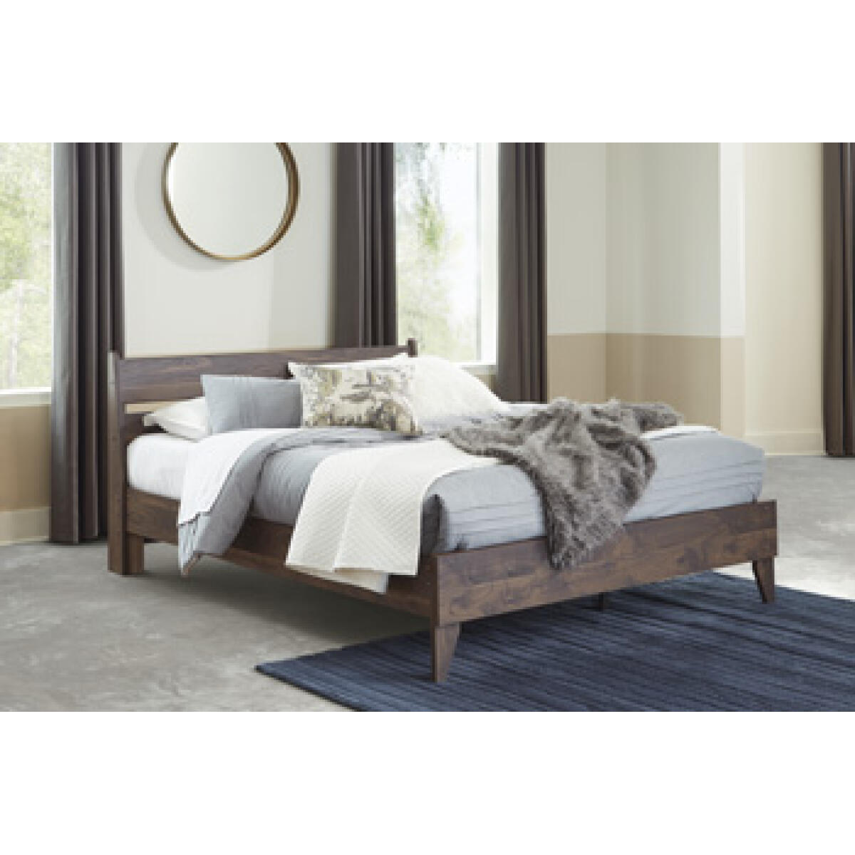 Calverson Queen Panel Platform Bed Beds Ashley Furniture 11