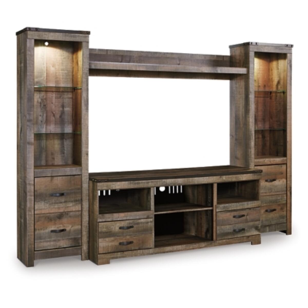 Trinell 4-Piece Entertainment Center Entertainment Stands Ashley Furniture 7