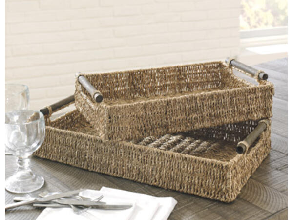 Halima Tray (Set of 2) Accents Ashley Furniture