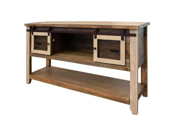 9661 Antique 4 Drawers, 2 Doors Sofa Table Sofa Tables International Furniture Direct