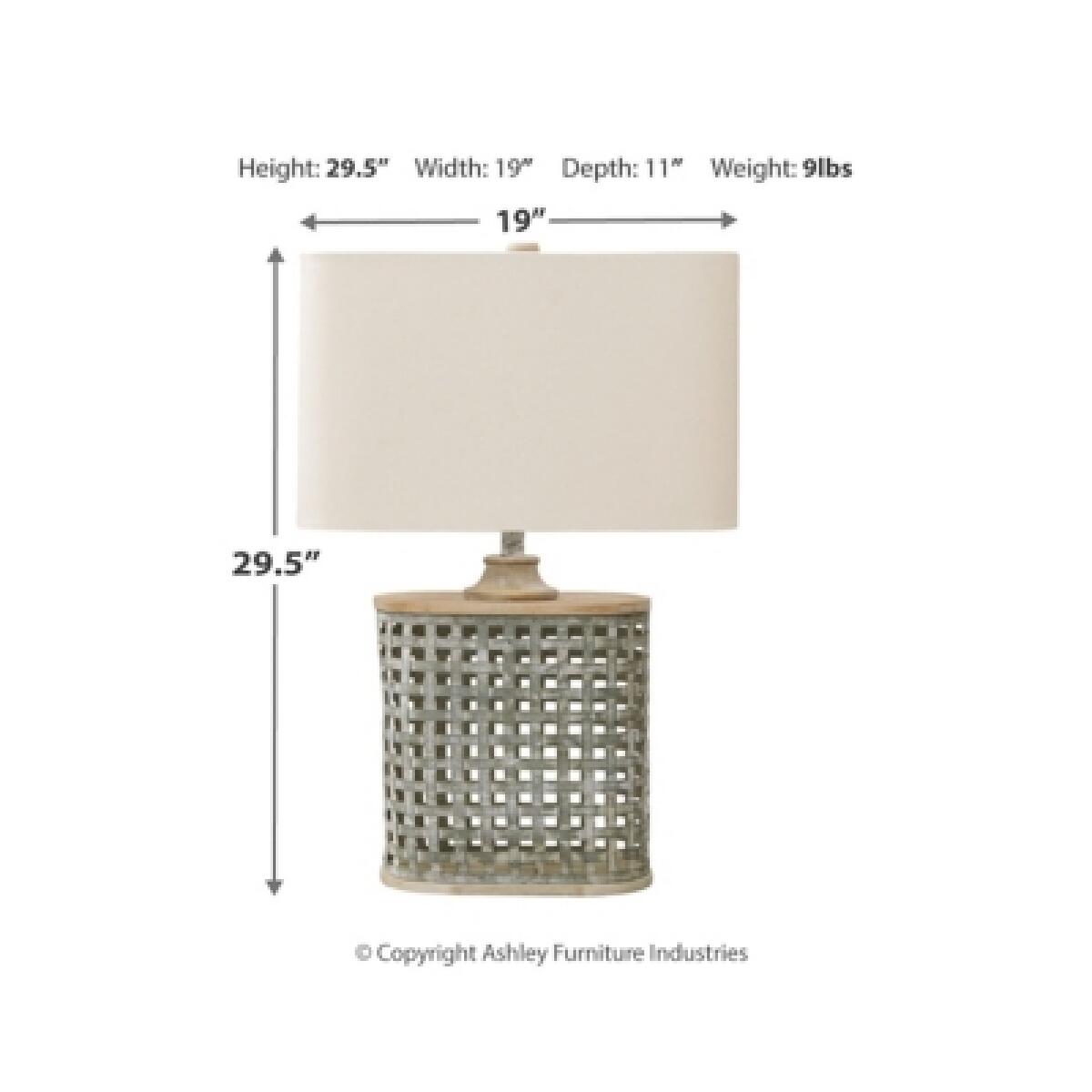 Deondra Table Lamp Lighting Ashley Furniture 8