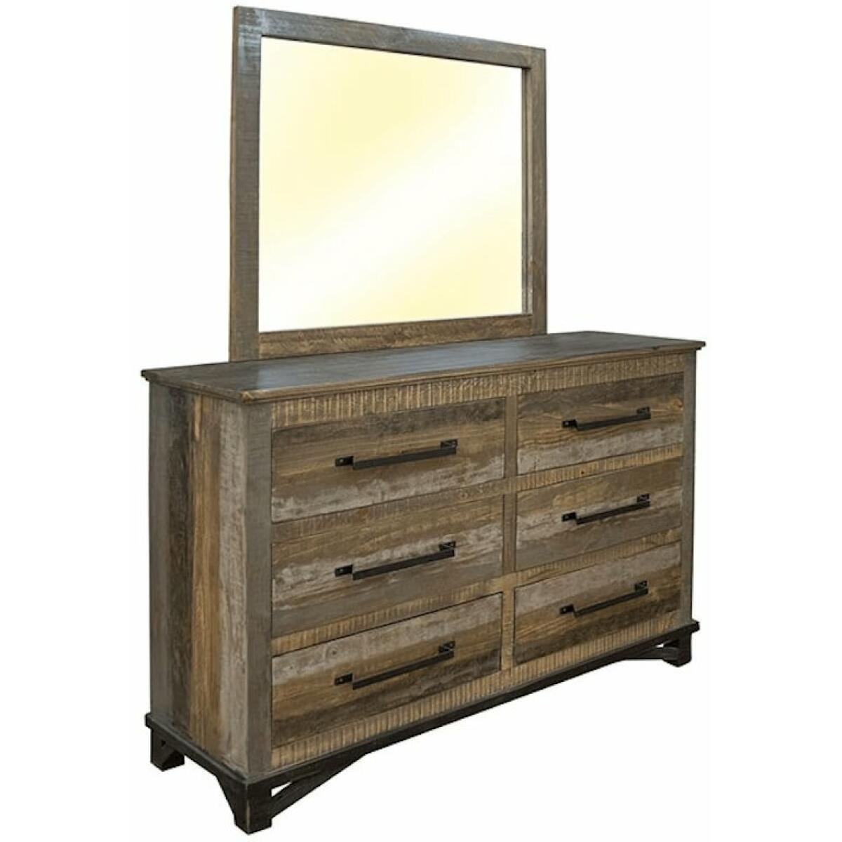 Loft Brown 6 Drawer Dresser Dressers International Furniture Direct 4