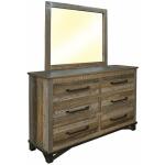 Loft Brown 6 Drawer Dresser Dressers International Furniture Direct 6