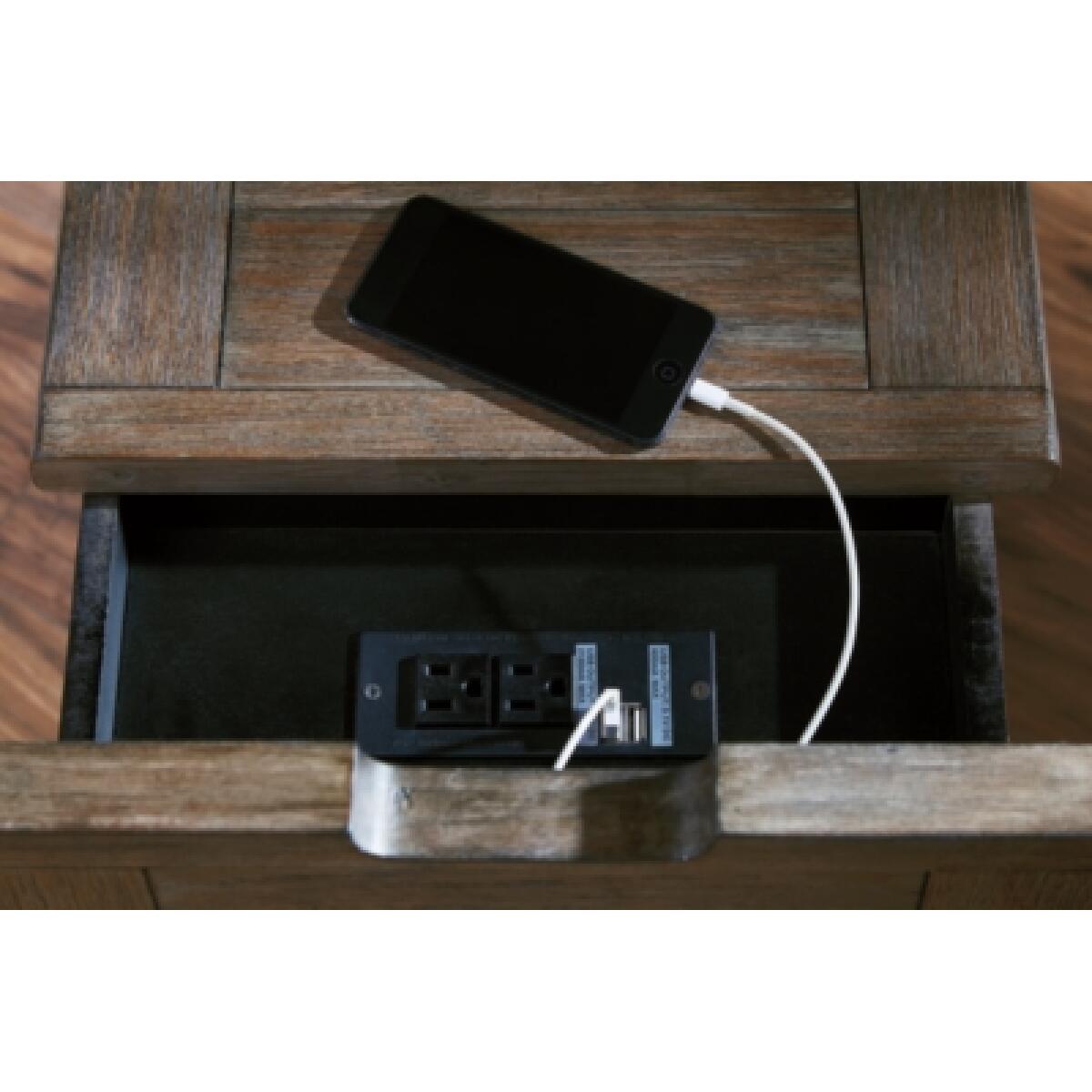 Tyler Creek Chairside End Table with USB Ports & Outlets Chairside Tables Ashley Furniture 27