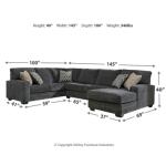 Tracling 3-Piece Sectional with Chaise Sectionals Ashley Furniture 19
