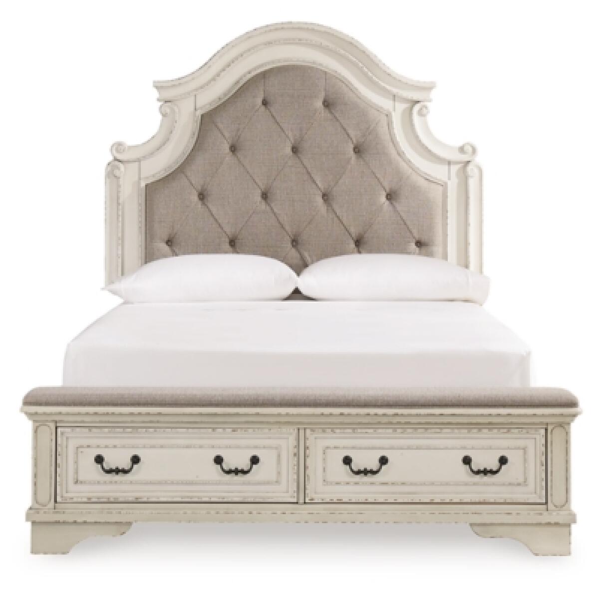 Realyn Queen Upholstered Storage Bed Beds Ashley Furniture 11