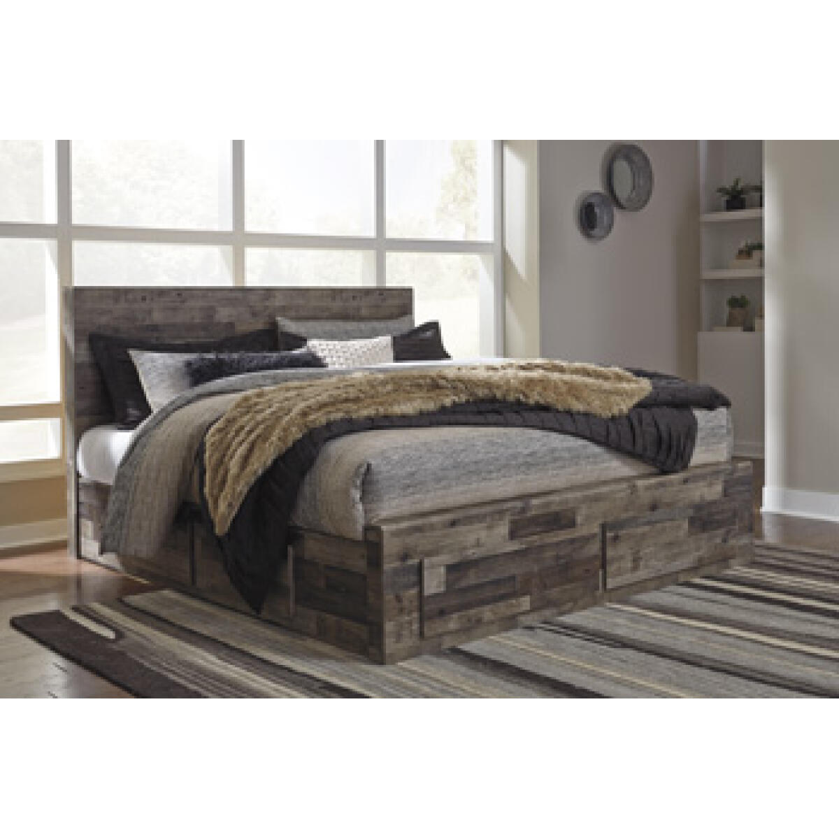 Derekson King Panel Bed with 6 Storage Drawers Beds Ashley Furniture 10
