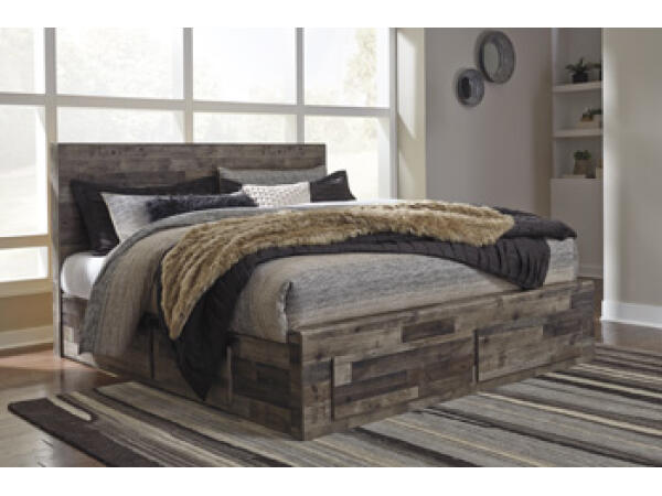 Derekson King Panel Bed with 6 Storage Drawers Beds Ashley Furniture