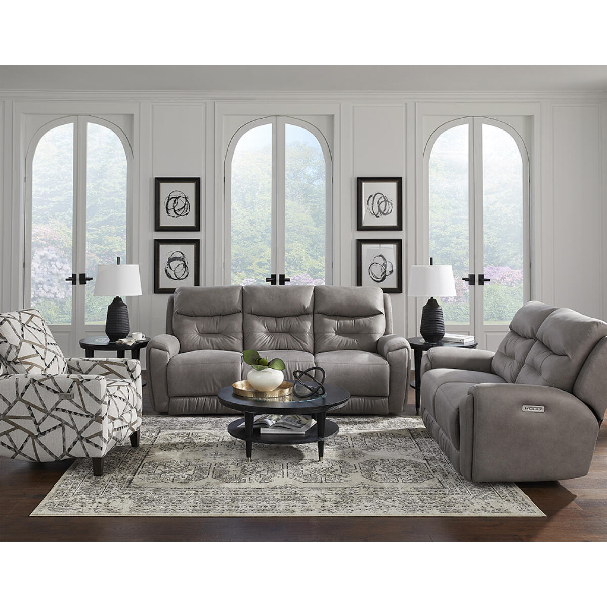 Point Break Power Headrest Loveseat W/ Triple Power Loveseats Customizable 2