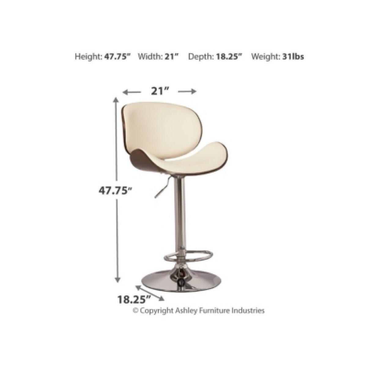 Bellatier Adjustable Height Bar Stool Barstools Ashley Furniture 11