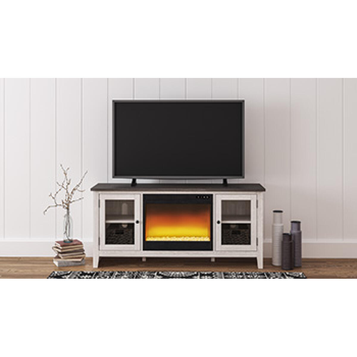 2ebe2a8b26b847948540224397d77e9e Dorrinson 60" TV Stand with Electric Fireplace - Image 1