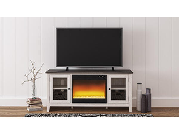 Dorrinson 60″ TV Stand with Electric Fireplace Fireplaces Ashley Furniture