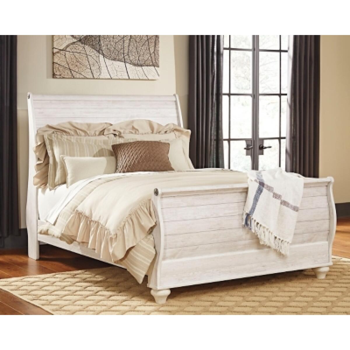 Willowton Queen Sleigh Bed Beds Ashley Furniture 8