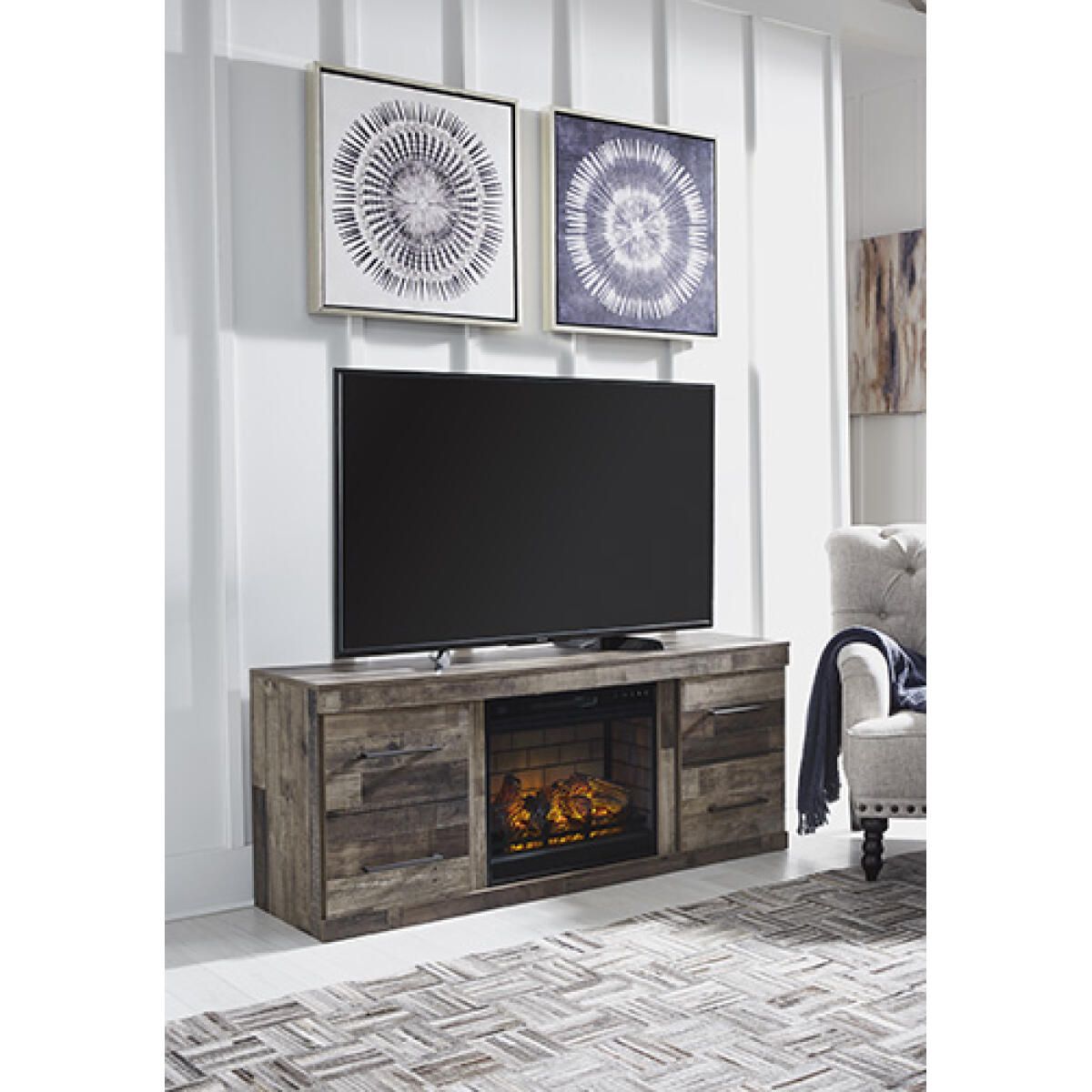Derekson TV Stand with Electric Fireplace Fireplaces Ashley Furniture 3