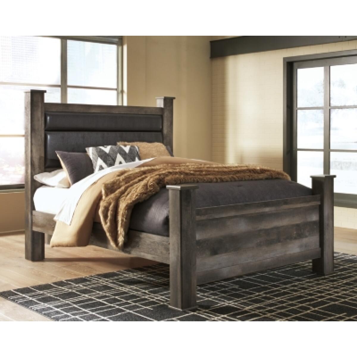 Wynnlow Queen Upholstered Poster Bed Beds Ashley Furniture 6